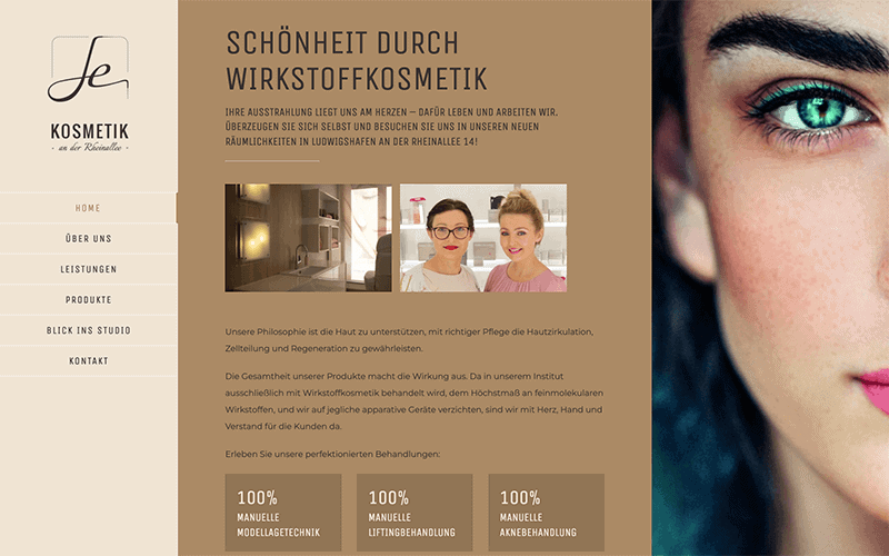 Wordpress Website kosmetik-rheinallee erstellt von der Wordpress Agentur Mannheim