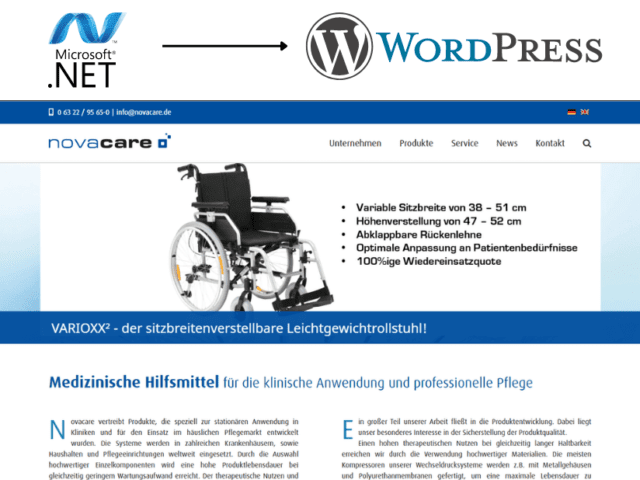 ASP.net zu WordPress Portierung