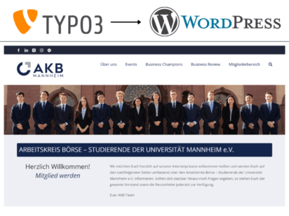 TYPO3 zu WordPress Migration für AK Börse