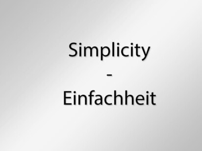 Webdesign Webtrend Einfachheit - Simplicity