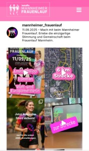 Social Wall Mannheimer Frauenlauf