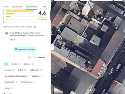 Google Anzeige entfernet Bewertungen